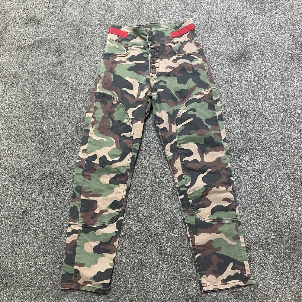 Veronica Beard Womens Kane Pants 26 Camouflage Cropped Sz 4 Full Button Fly Camo
